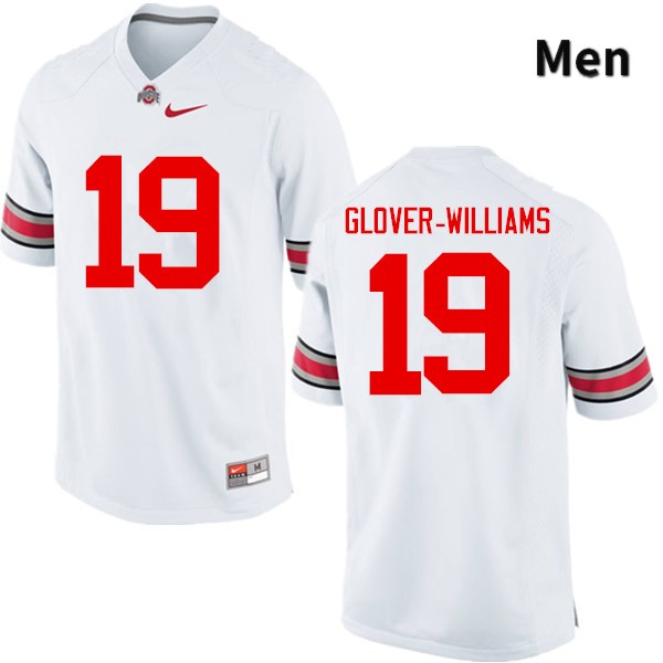 Ohio State Buckeyes Eric Glover-Williams Men's #19 White Game Stitched College Football Jersey